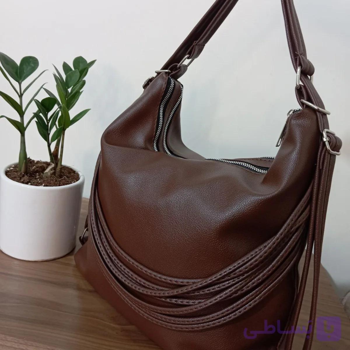 کیف زنانه ریسه ای دوکاره ـ کد 2040 — تصویر 1