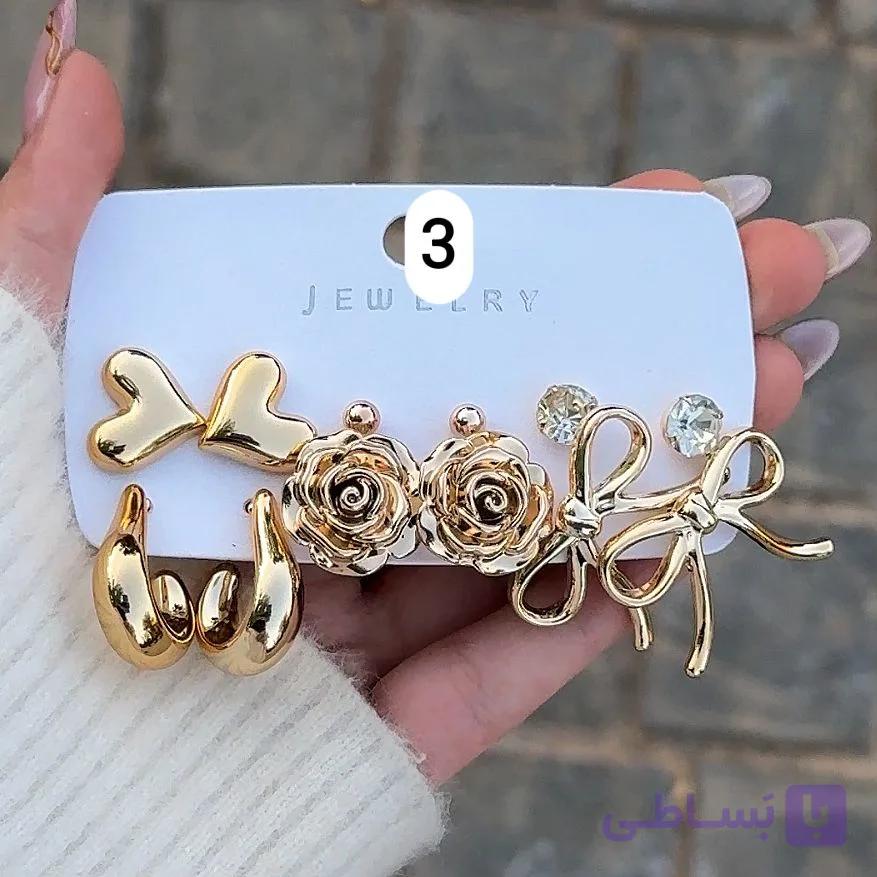 پک گوشواره طلایی-کد3