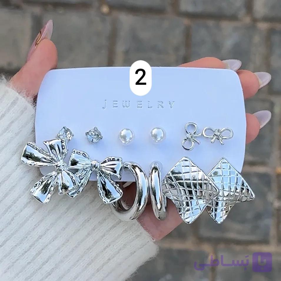 پک گوشواره نقره ای-کد2