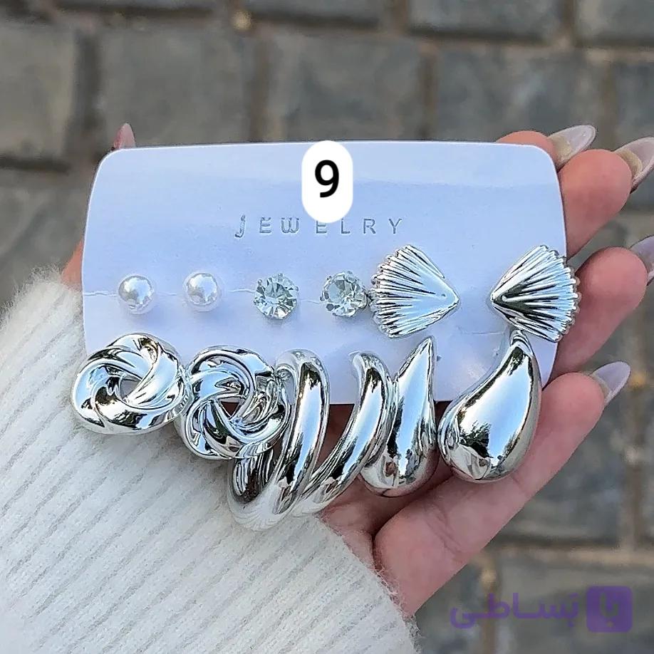 پک گوشواره نقره ای-کد9