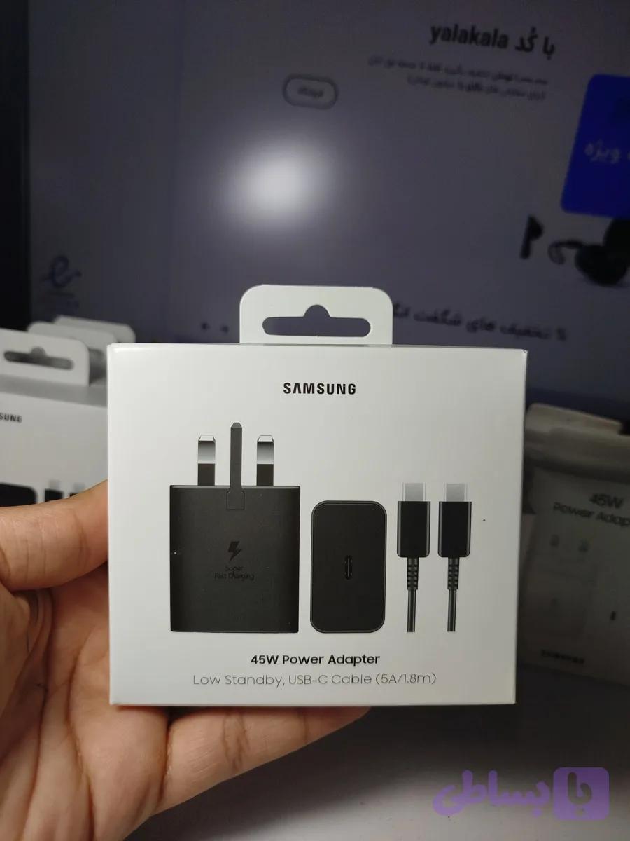 شارژر ۴۵ وات سامسونگ مدل EP-T4511 به همراه کابل ۱.۸ متری مخصوص Galaxy A57 — تصویر 1
