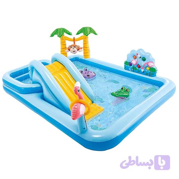 استخر بادی سرسره دار جدید ۲۰۲۵ طرح جنگل intex 57161