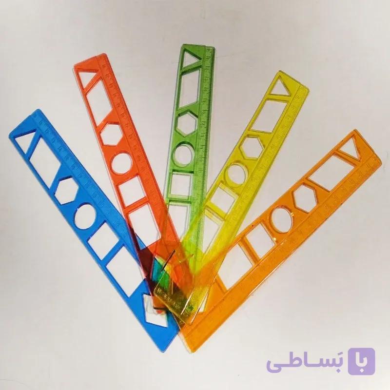 خط کش شابلون دار اشکال هندسی دایره ژله ای — تصویر 1