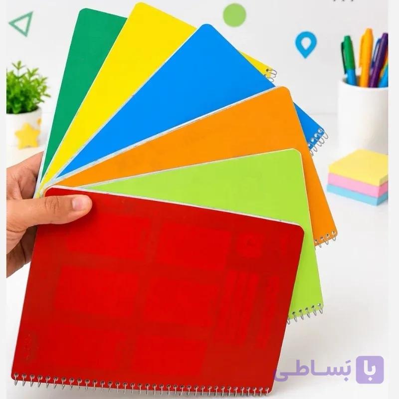 دفتر 50 برگ سیمی جلد رنگی — تصویر 1