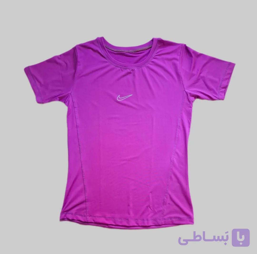 تیشرت ساده برش دار، یقه گرد، آستین کوتاه اسلیم افکت وارداتی