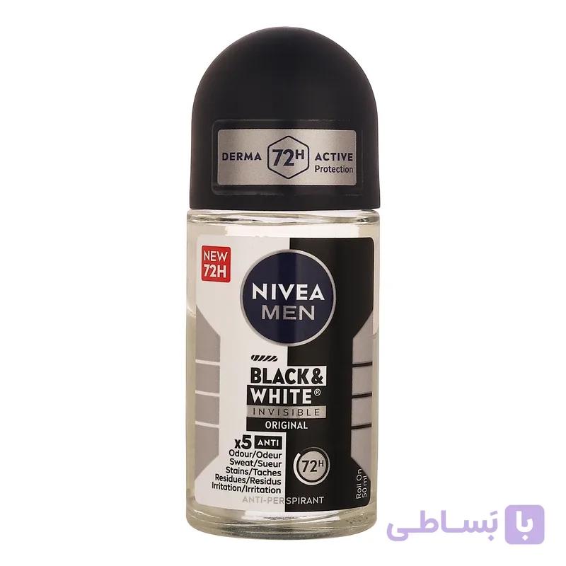 رول ضد تعریق مردانه نیوآ مدل Black & White حجم 50 میلی لیتر