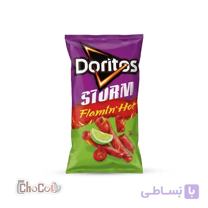 چیپس دوریتوس استورم با طعم لیمو فلفل ۱۲۵گرم | Doritos Storm Flamin Hot Lime