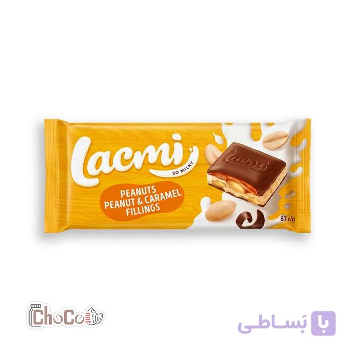 شکلات تخته ای روشن بادام زمینی و کارامل 87گرم | Roshen