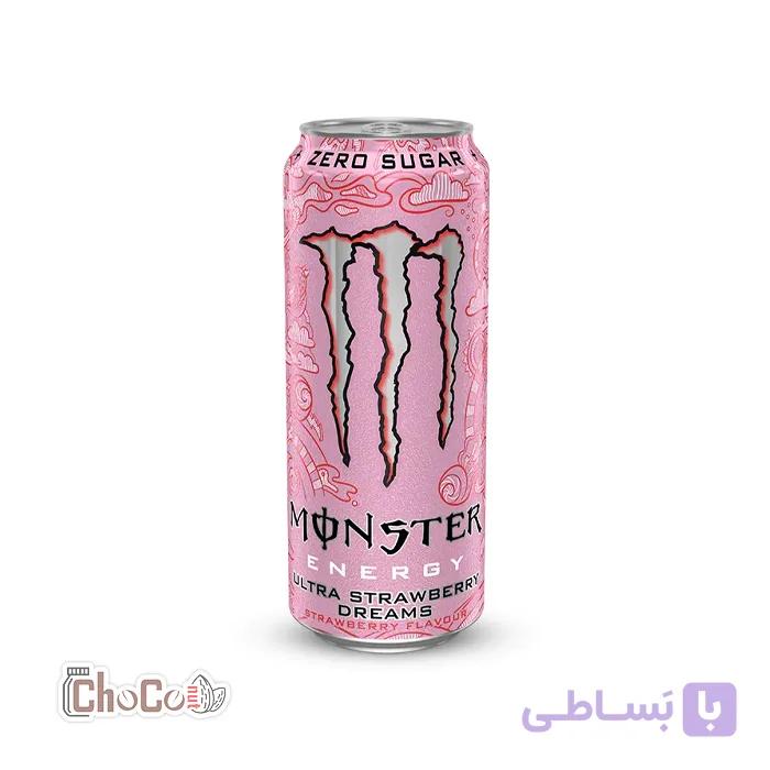 نوشیدنی مانستر توت فرنگی بدون شکر | Monster Strawberry Dreams Zero