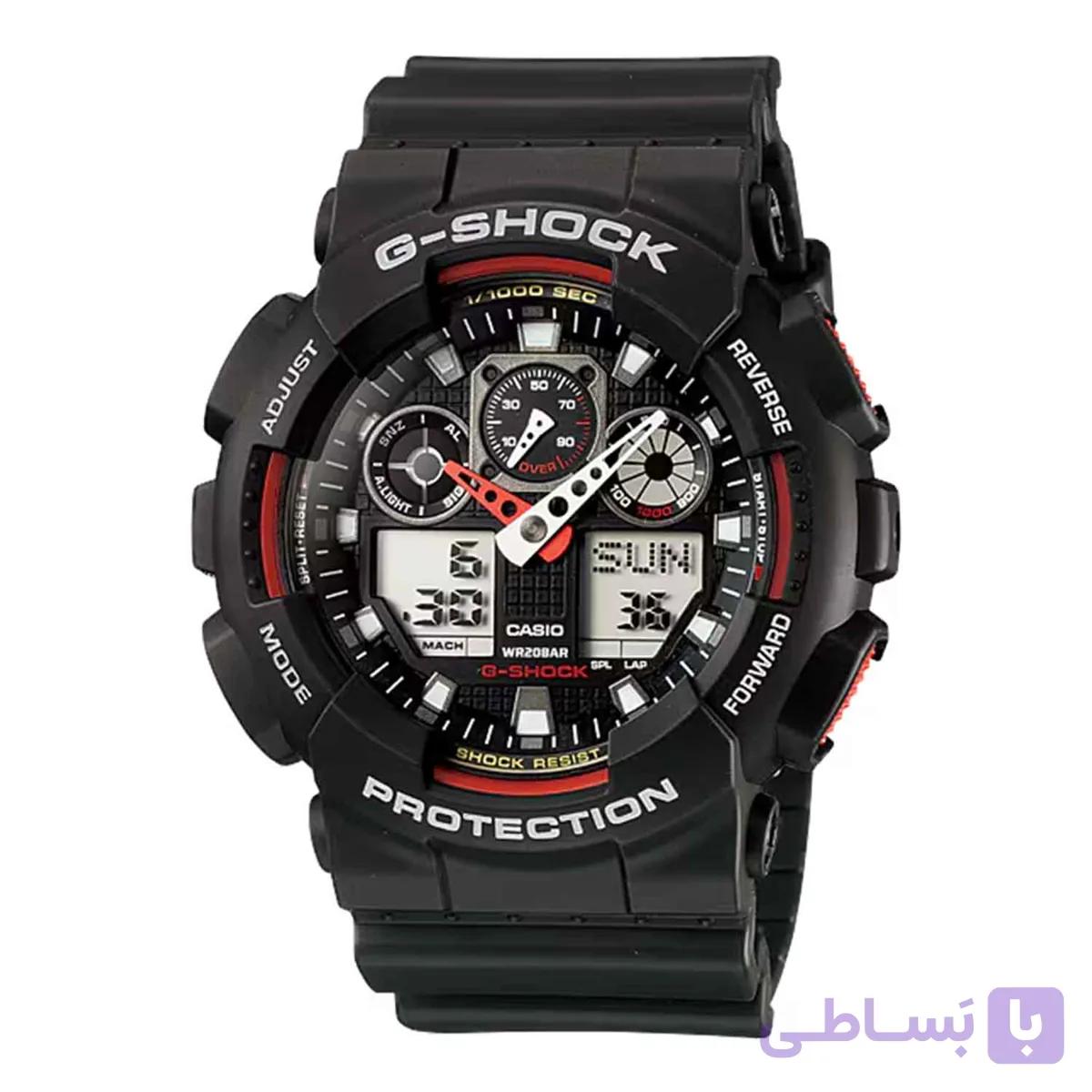 ساعت مردانه کاسیو جی شاک مدل GA-100-1A4DR — تصویر 1