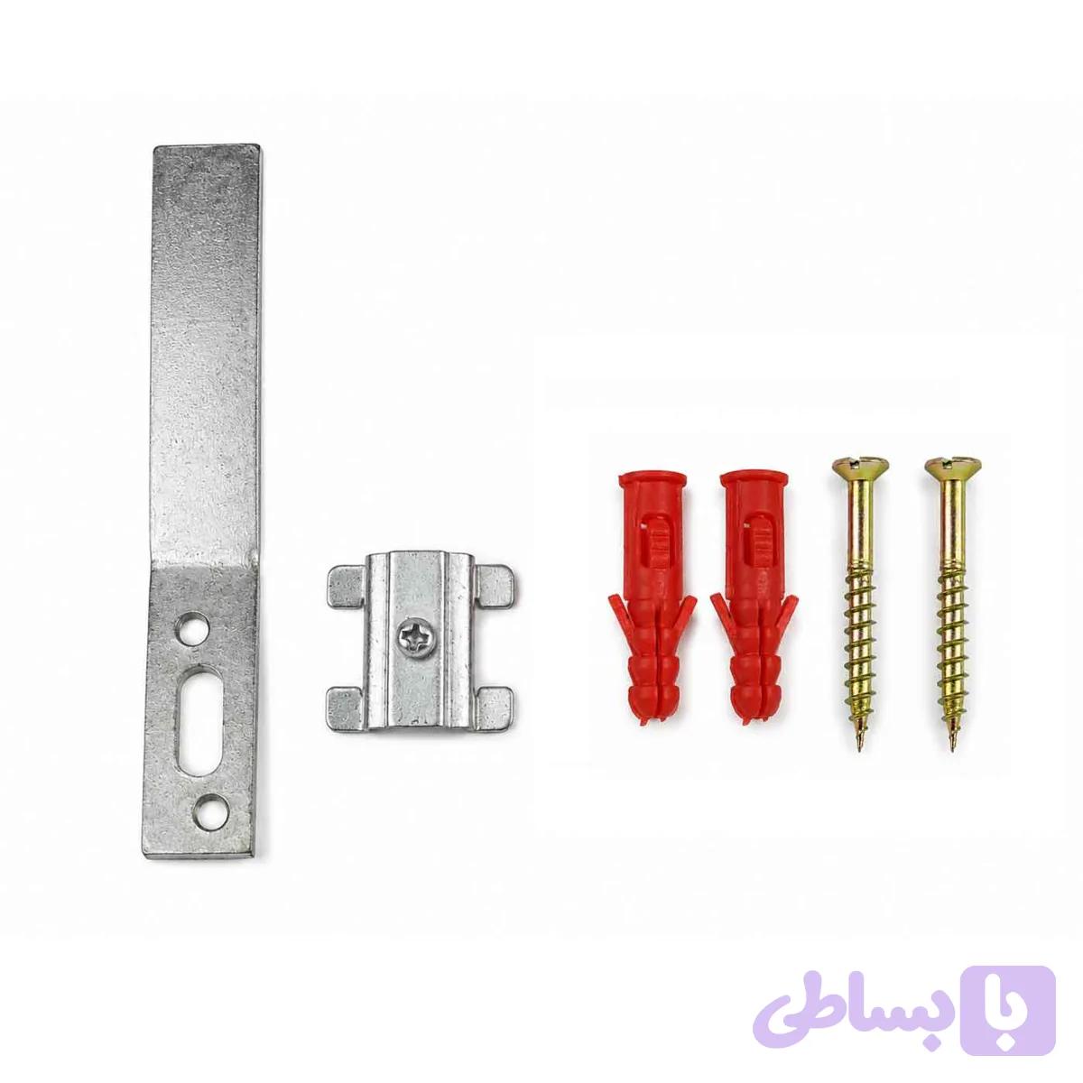 پایه ال (L) چوب‌پرده به همراه بست ریل و پیچ و رولپلاک (پک کامل نصب) — تصویر 1
