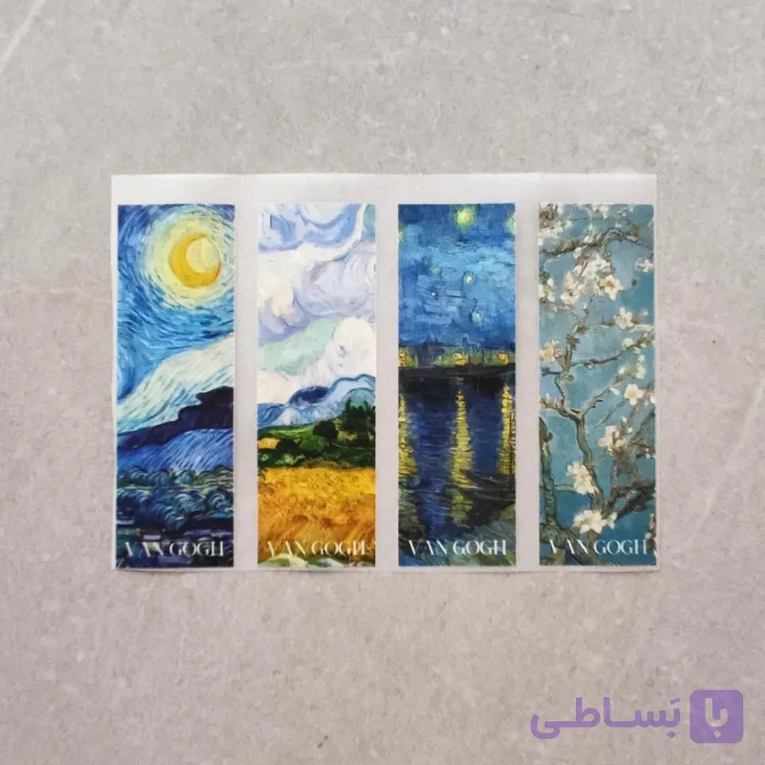 استیکر پارچه و لباس (  نقاشی ونگوگ، ۴ تایی)
