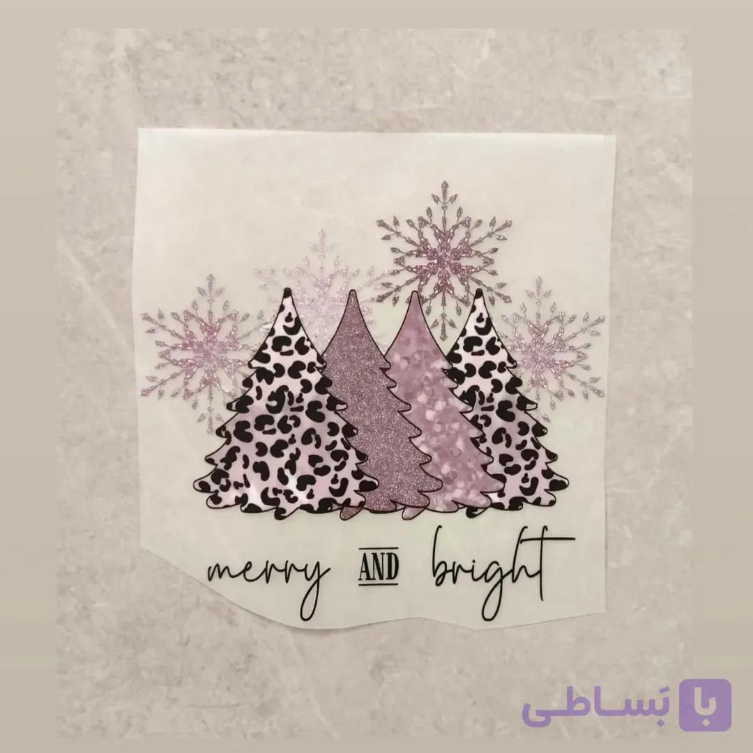 استیکر پارچه و لباس ( کاج طرح پلنگی )