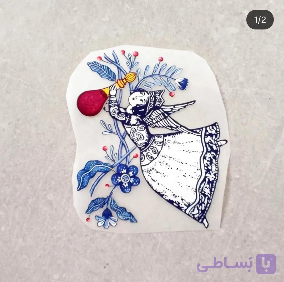 استیکر پارچه و لباس  ( طرح سنتی ایرانی، دختر)