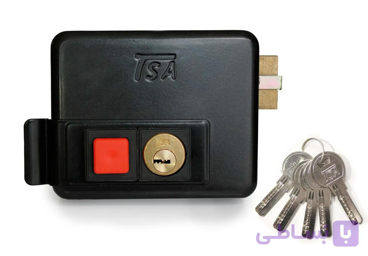 قفل برقی حیاطی تکسا TSA مدل 7072 داخل بازشو کلید دو پله ( دو شیار )