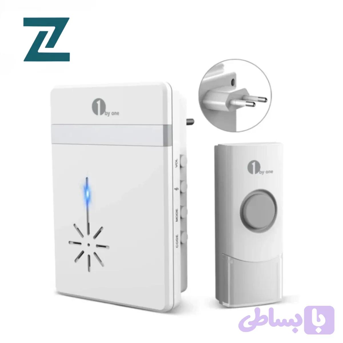 زنگ درب بیسیم برد 300 متر برند 1BYONE مشکی