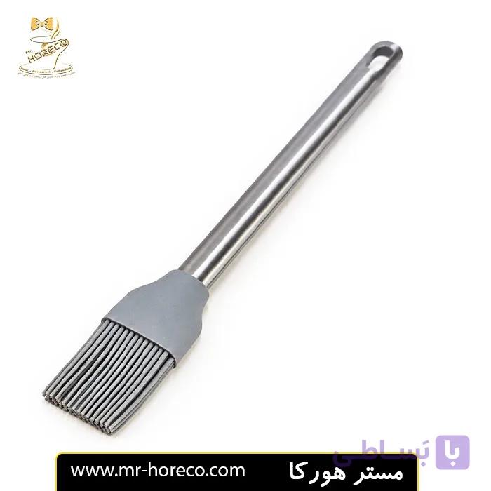 فرچه سیلیکونی دسته استیل طوسی 26.5 سانت kachar کد 25167 | مستر هورکا — تصویر 1