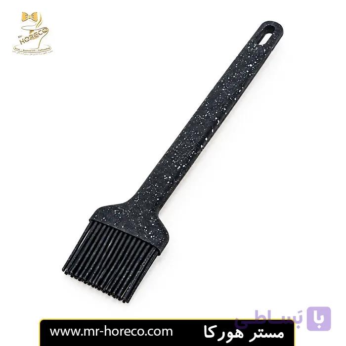 فرچه تمام سیلیکونی مشکی برفکی لبه پهن کد 25169 | مستر هورکا — تصویر 1