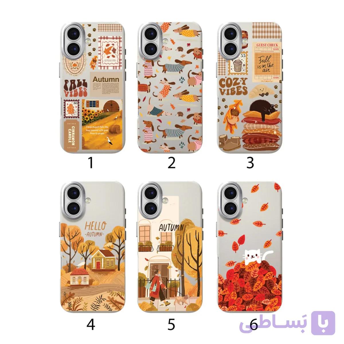قاب موبایل سفارشی چرمی | Autumn collection — تصویر 1