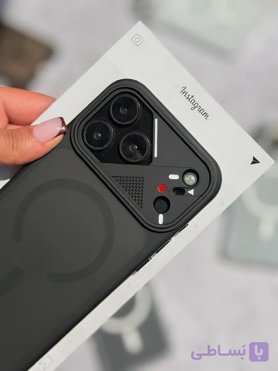 قاب پریمیوم مات مگ سیف مشکی — تصویر 1