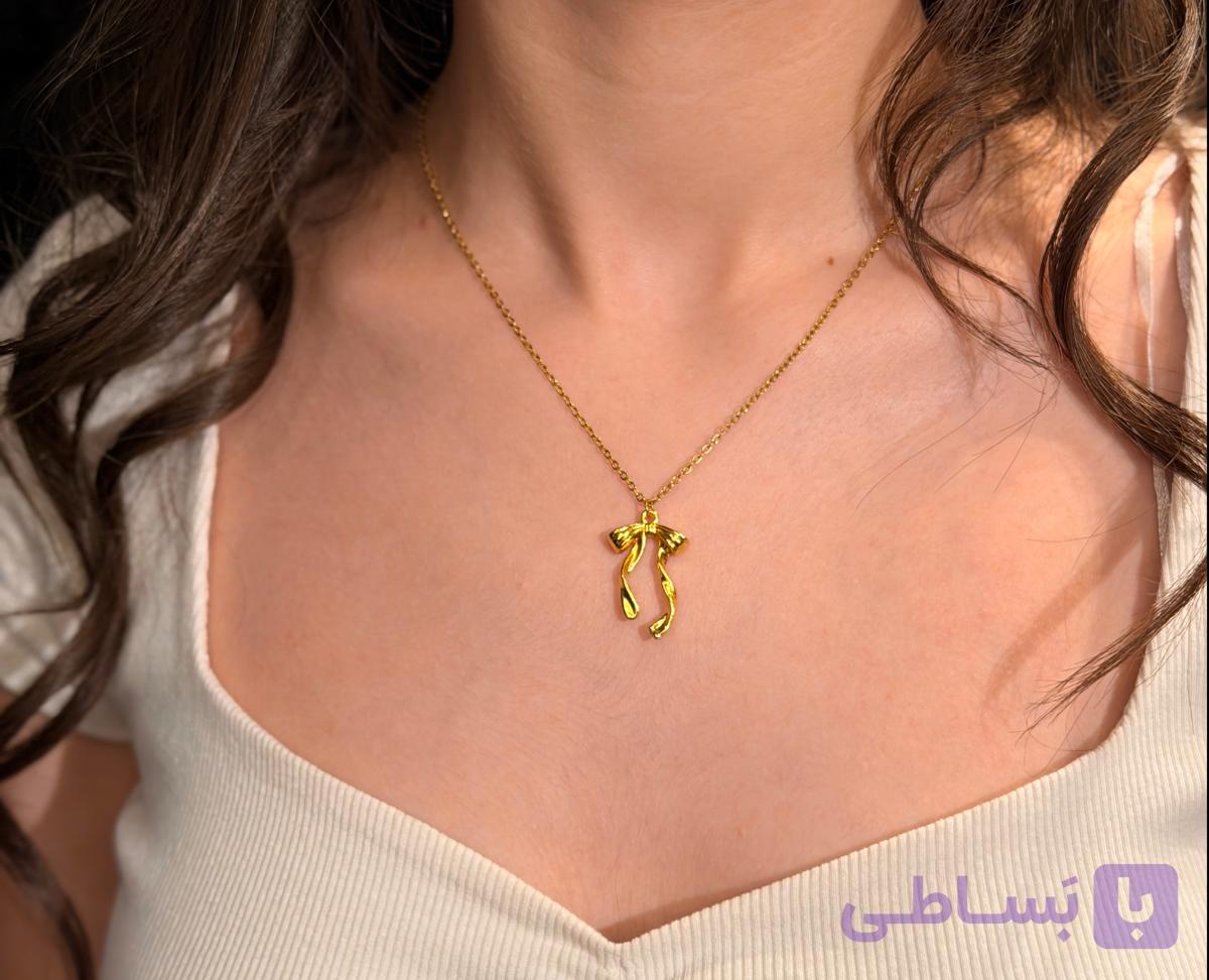 گردنبند پاپیون طلایی 128