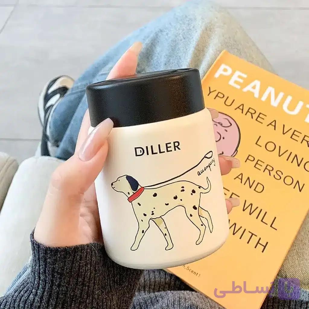 مینی فلاسک فانتزی (ماگ) برند DILLER طرح پاپی 150ml — تصویر 1