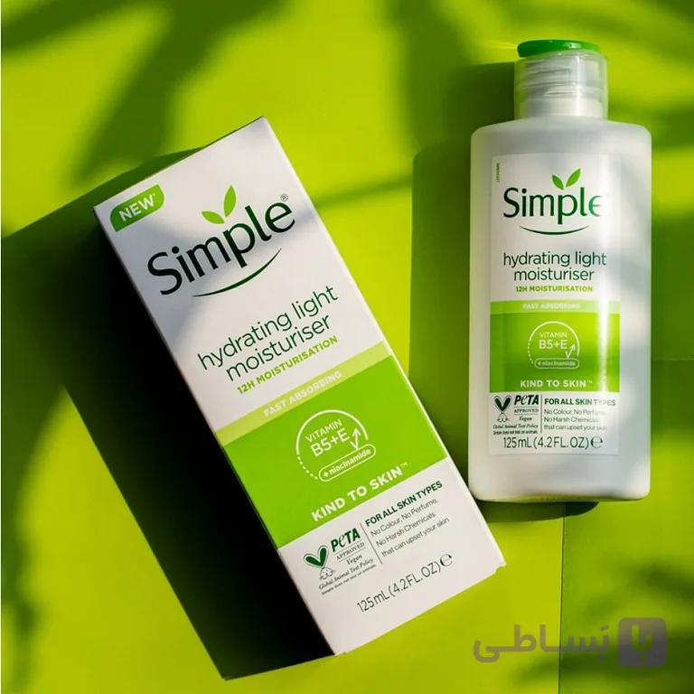 کرم آبرسان و مرطوب کننده سیمپل مدل لایت حجم 125 میل