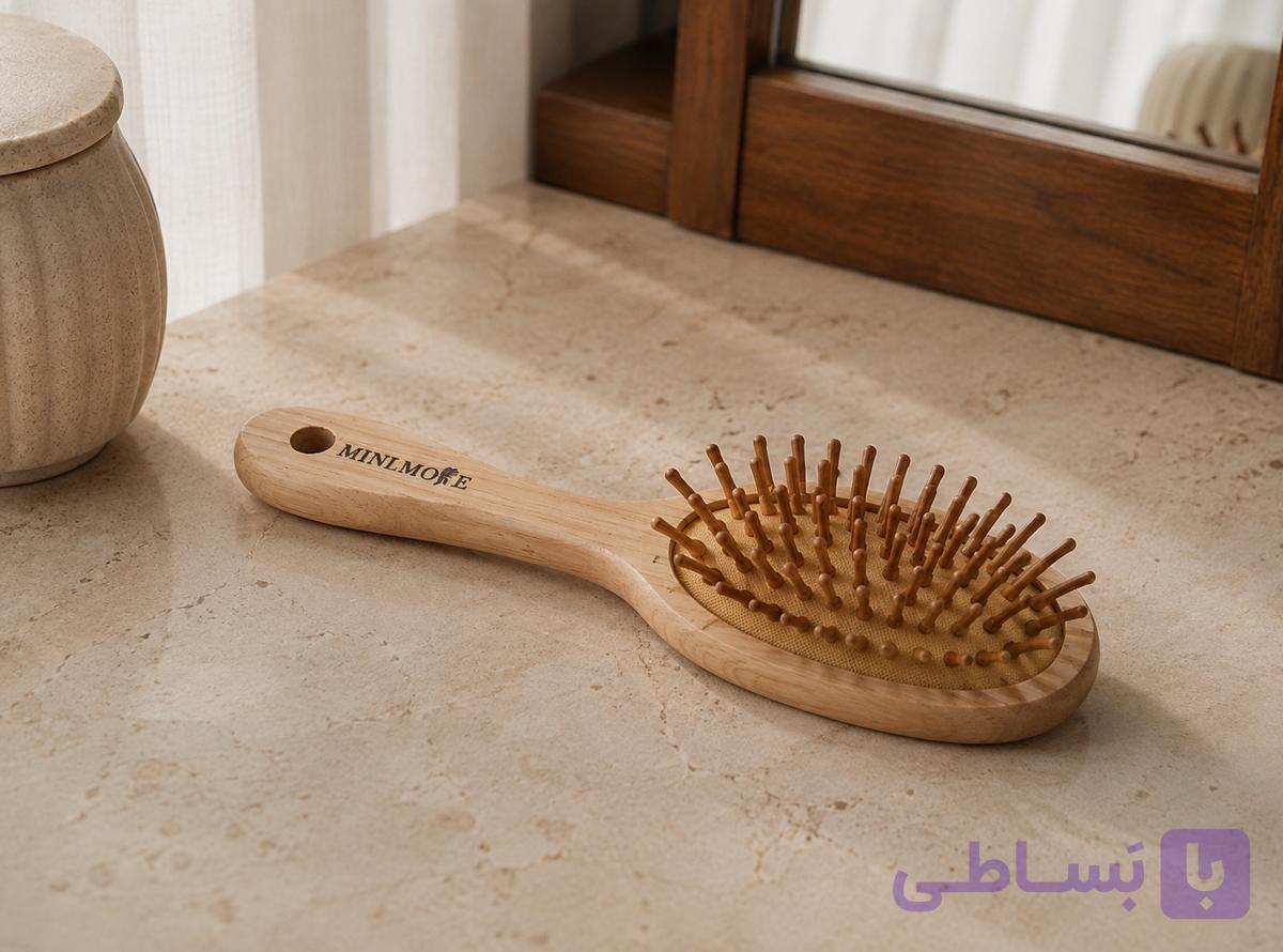 برس مو چوبی گرد | Wooden Round Hair Brush