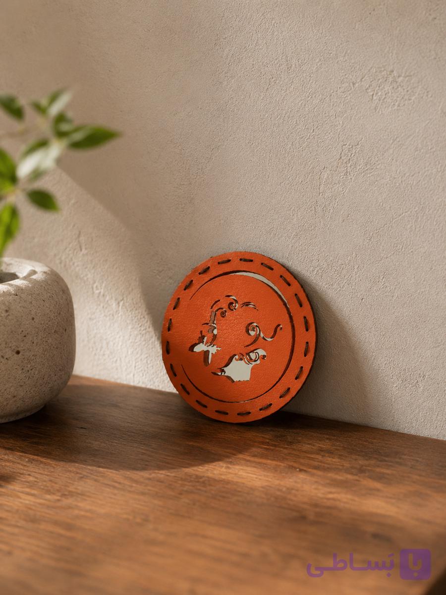 آینه جیبی چرمی مدل 54 | Round Pocket Mirror 54