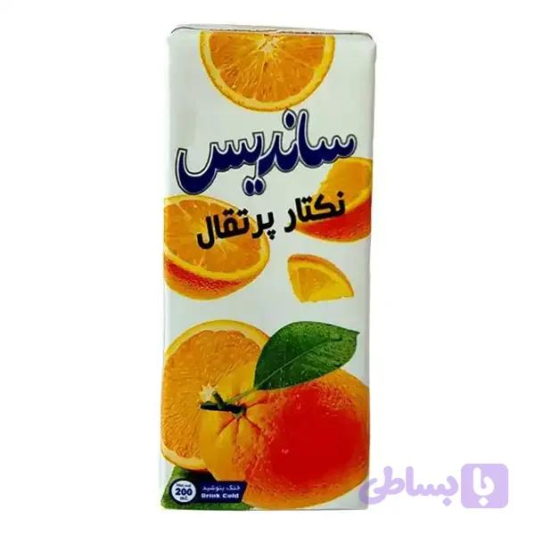 آبمیوه پرتقال ساندیس پاکتی ۲۰۰ میلی‌لیتر – پک 32 عددی — تصویر 1