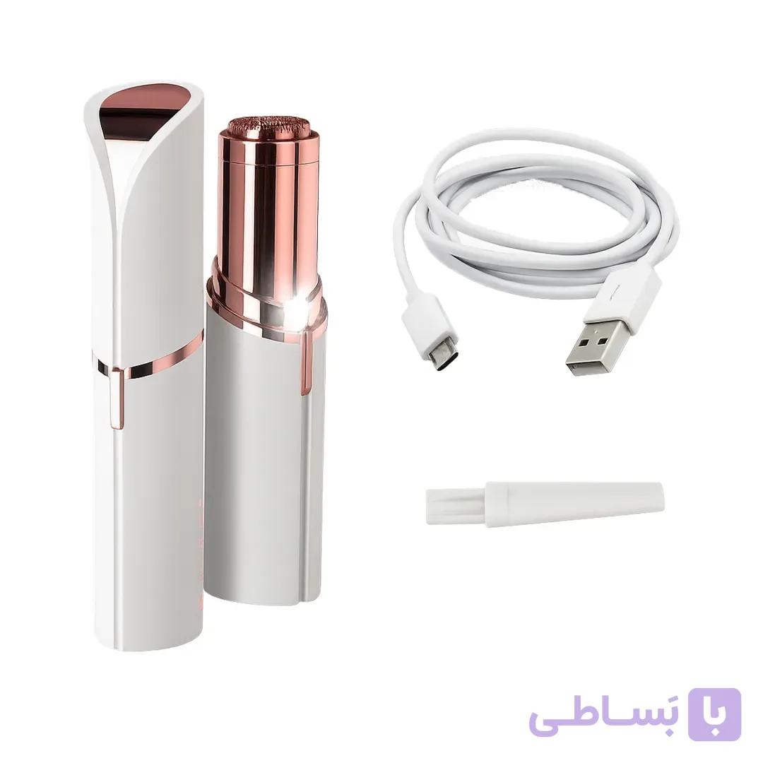 ماشین اصلاح صورت بانوان فلالبس مدل ماتیکی چراغ دار و شارژی-18k — تصویر 1