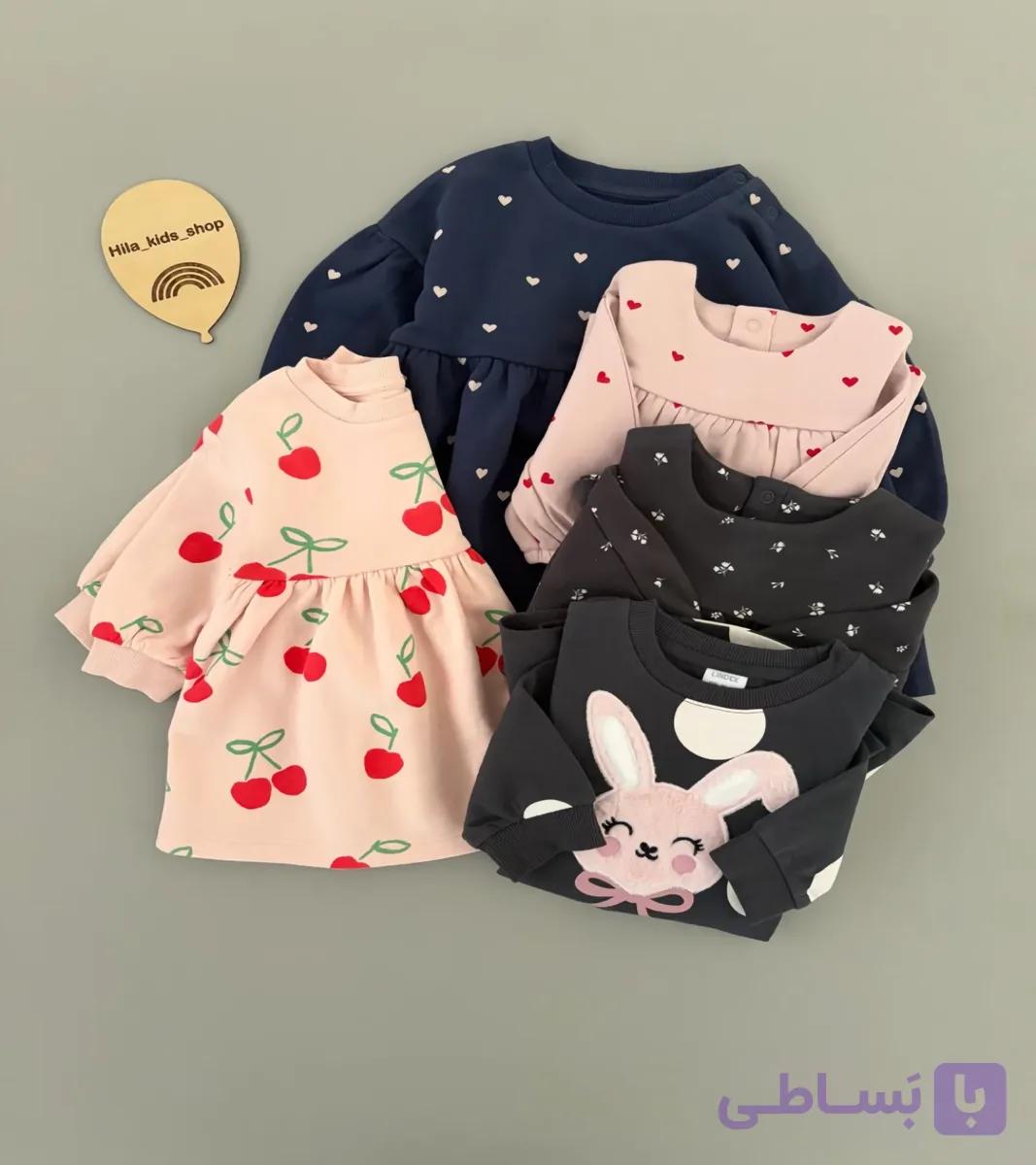 1761- پیراهن توو کرک دخترانه برند m&s — تصویر 1
