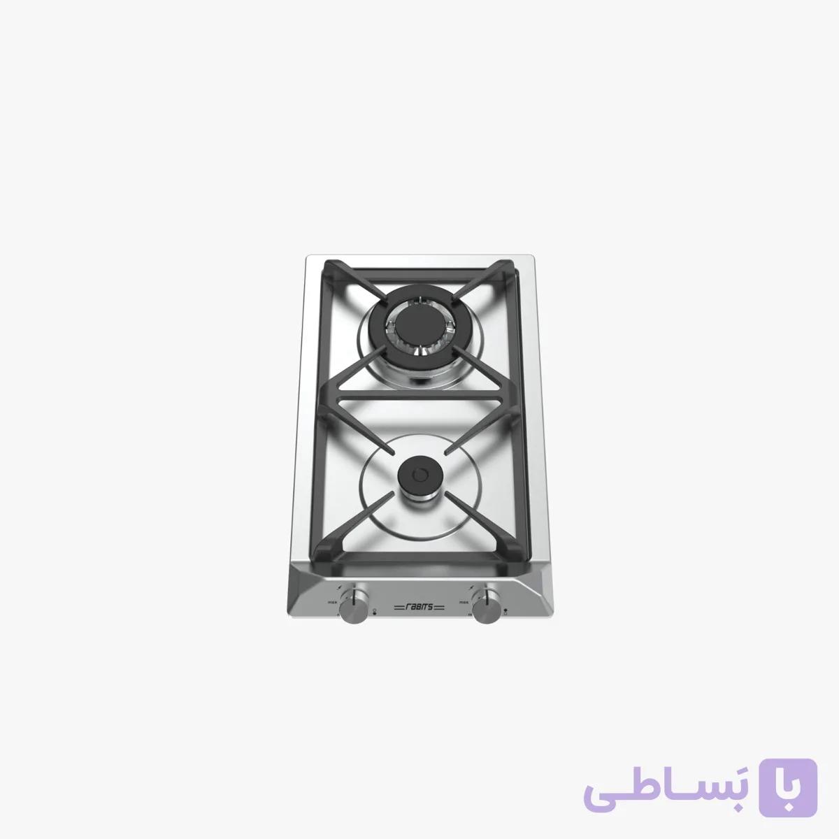 اجاق گاز 5 شعله استیل کد RS-516 برند رابیتس