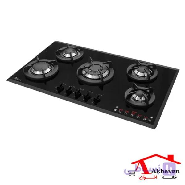 اجاق گاز ( ونوس 14 ) V14 tشیشه ای تایمردار 5شعله اخوان