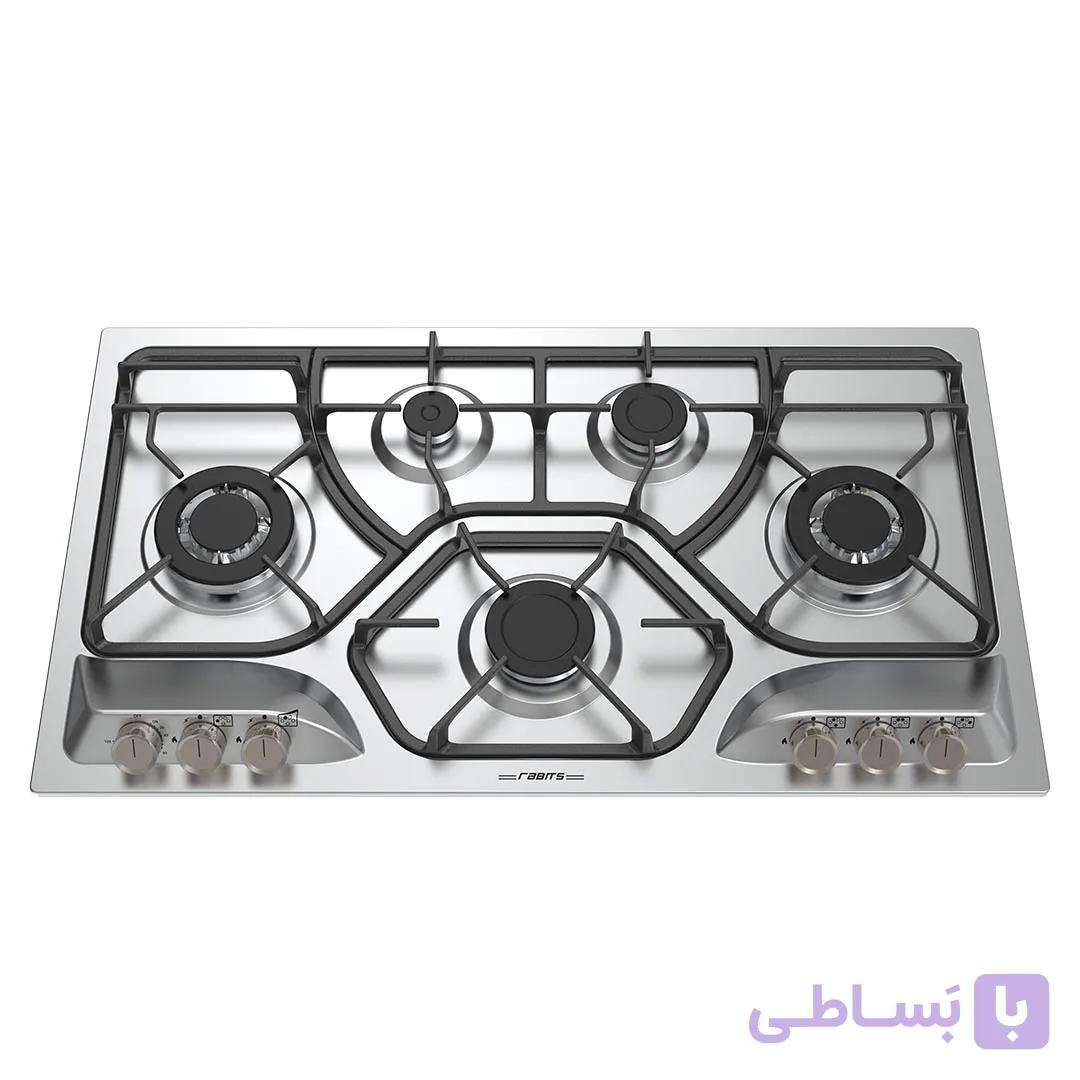 اجاق گاز 5شعله استیل کد RS-504T برند رابیتس