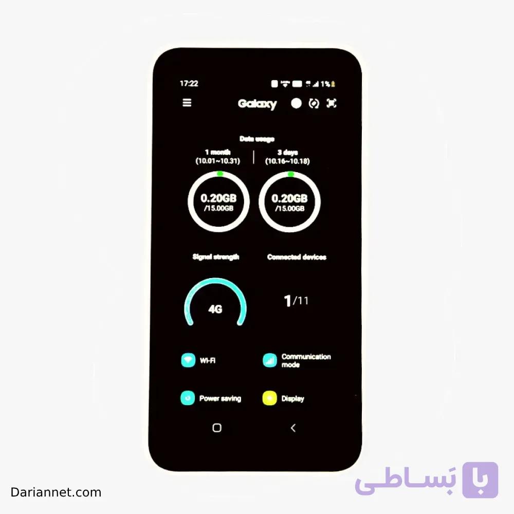 مودم همراه samsung مدل galaxy 5g درحد نو — تصویر 1