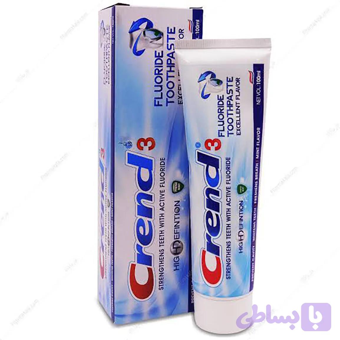 خمیر دندان کرند 3 Crend مقدار 100ml