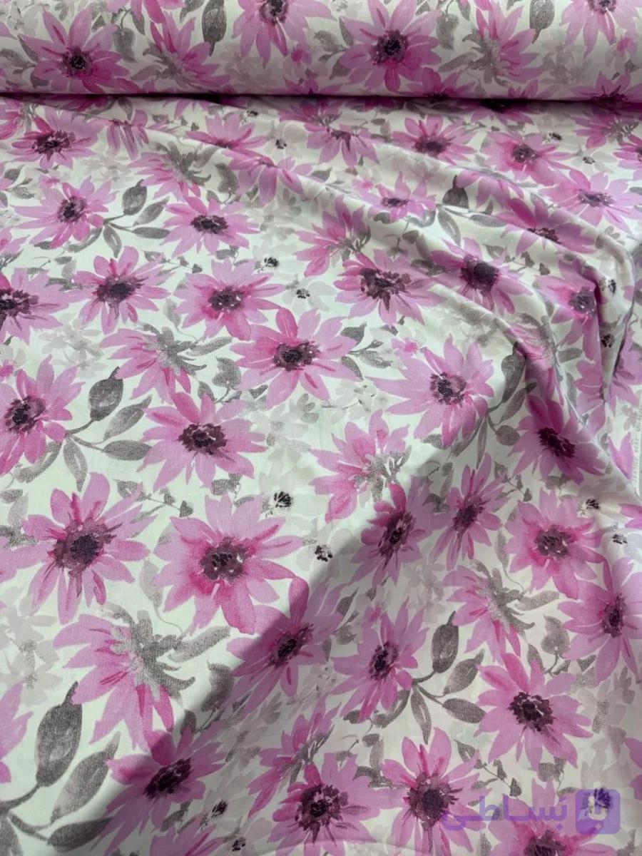 ملحفه طرح آبان صورتی فیلور | نخ پنبه عرض ۲/۴۰