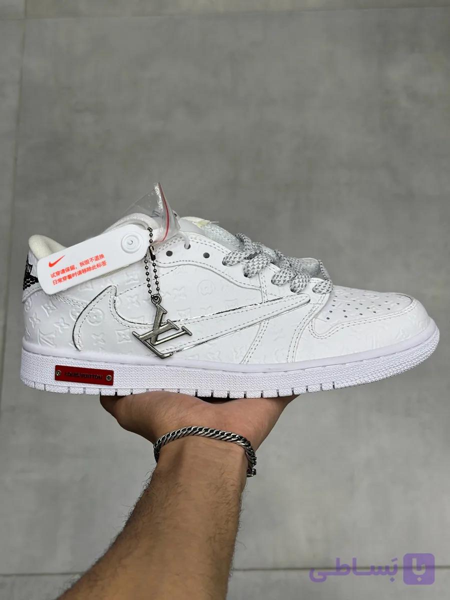 کتونی ترویس کاکتوس جک لویی ویتون سفید | Travis Cactus Jack Louis Vuitton White — تصویر 1
