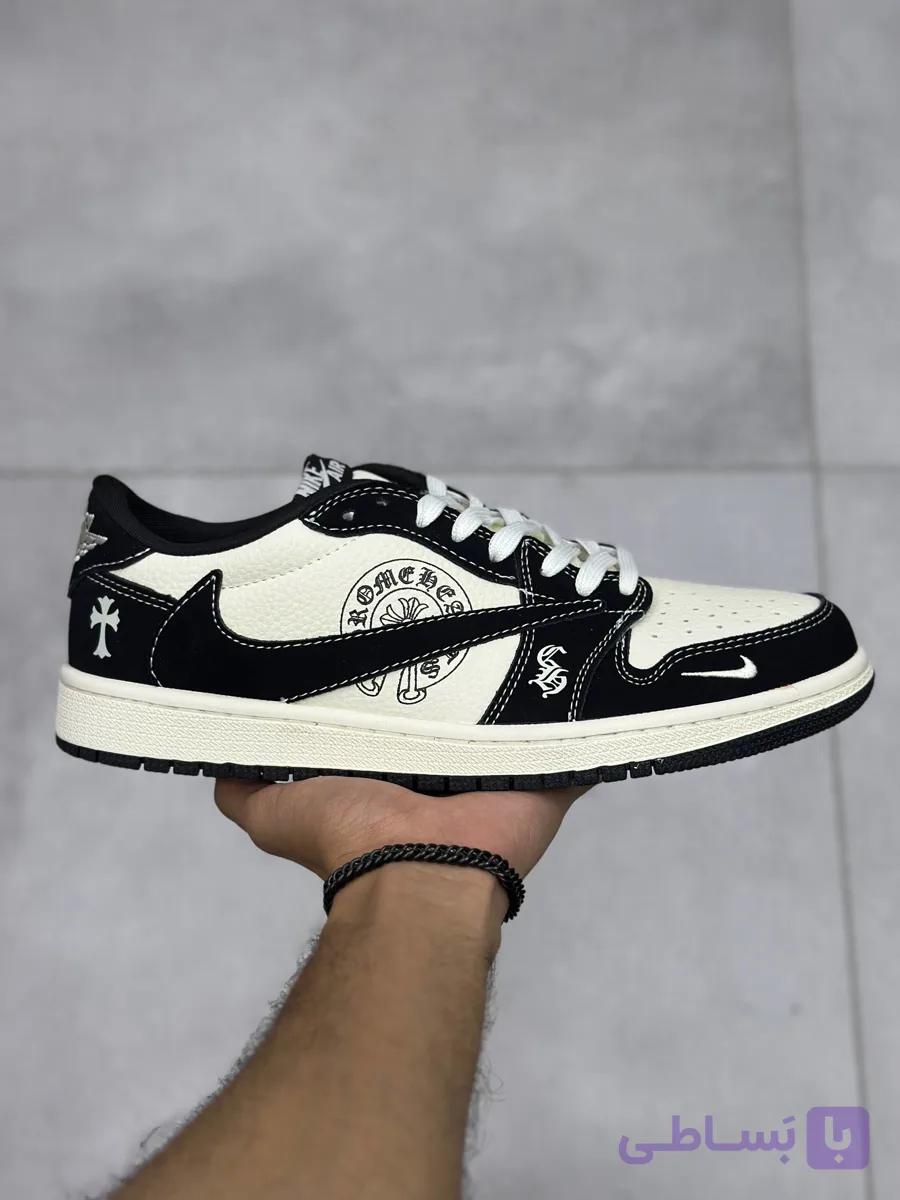 کتونی ترویس اسکات کاکتوس جک کروم هارتس مشکی | Travis Scott Cactus Jack Chrome Hearts — تصویر 1