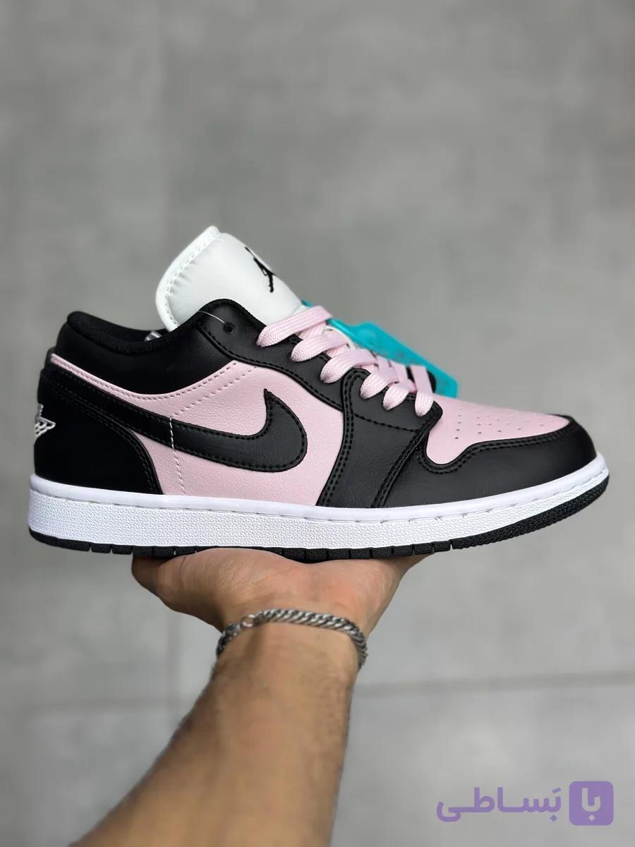 نایک جردن ۱ بدون ساق مشکی صورتی | Nike Jordan 1 Low Black Pink — تصویر 1