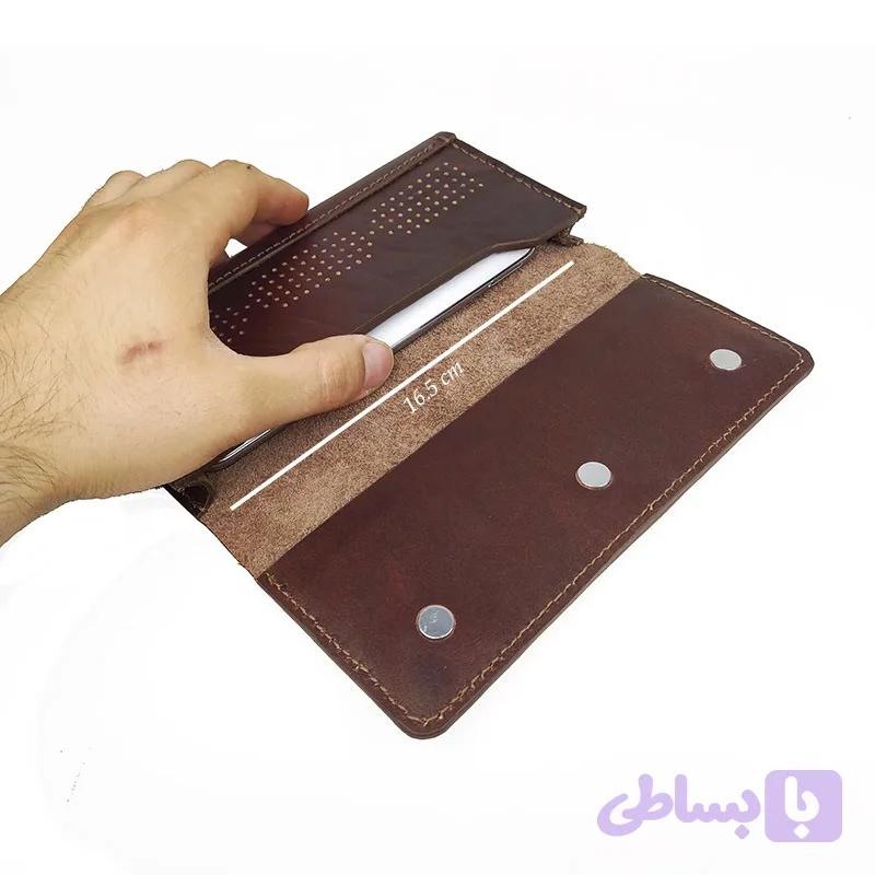 کیف گوشی کمری چرم طبیعی G-103