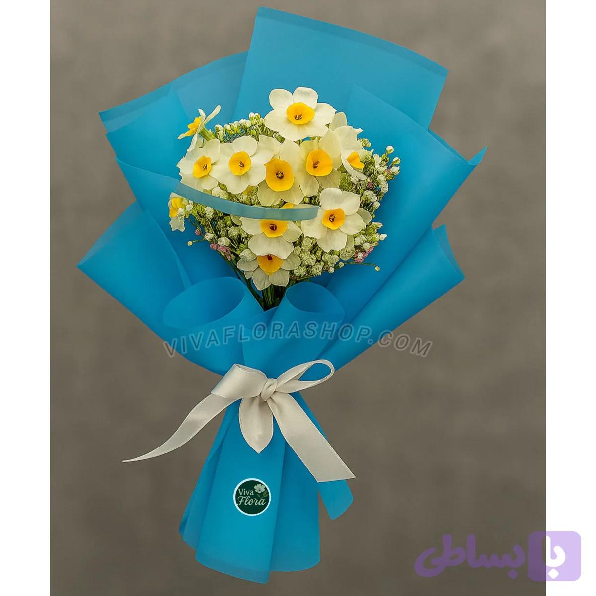 دسته گل نغمه ی آبی