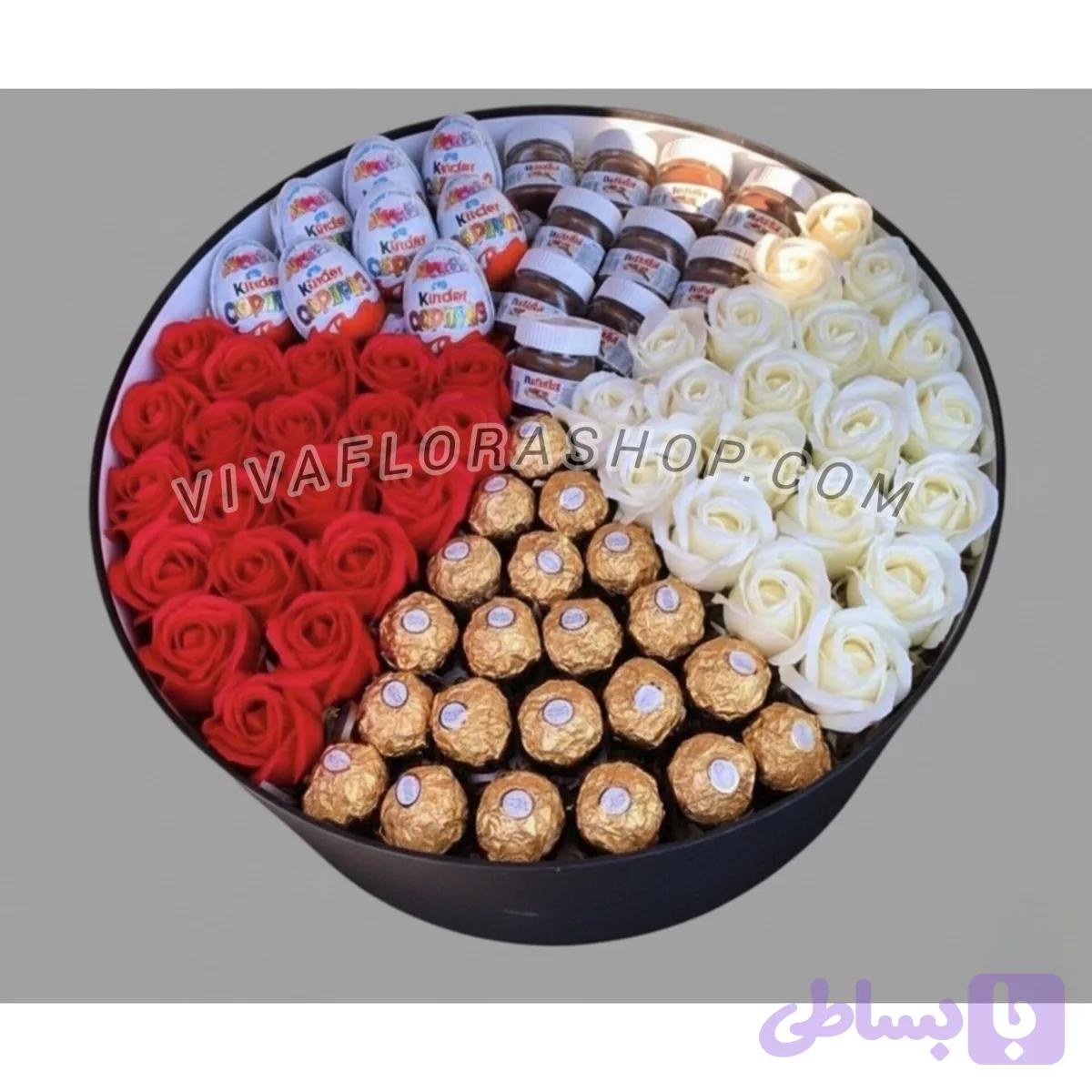 باکس گل و شکلات لاکچری