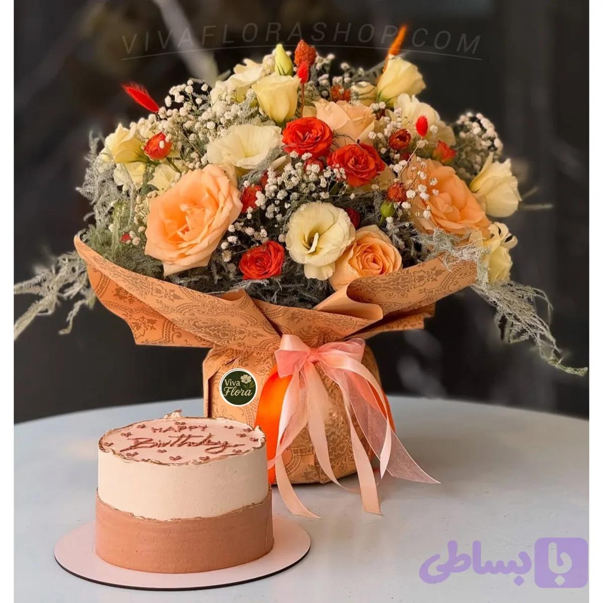 باکس گل و کیک طعم ترانه