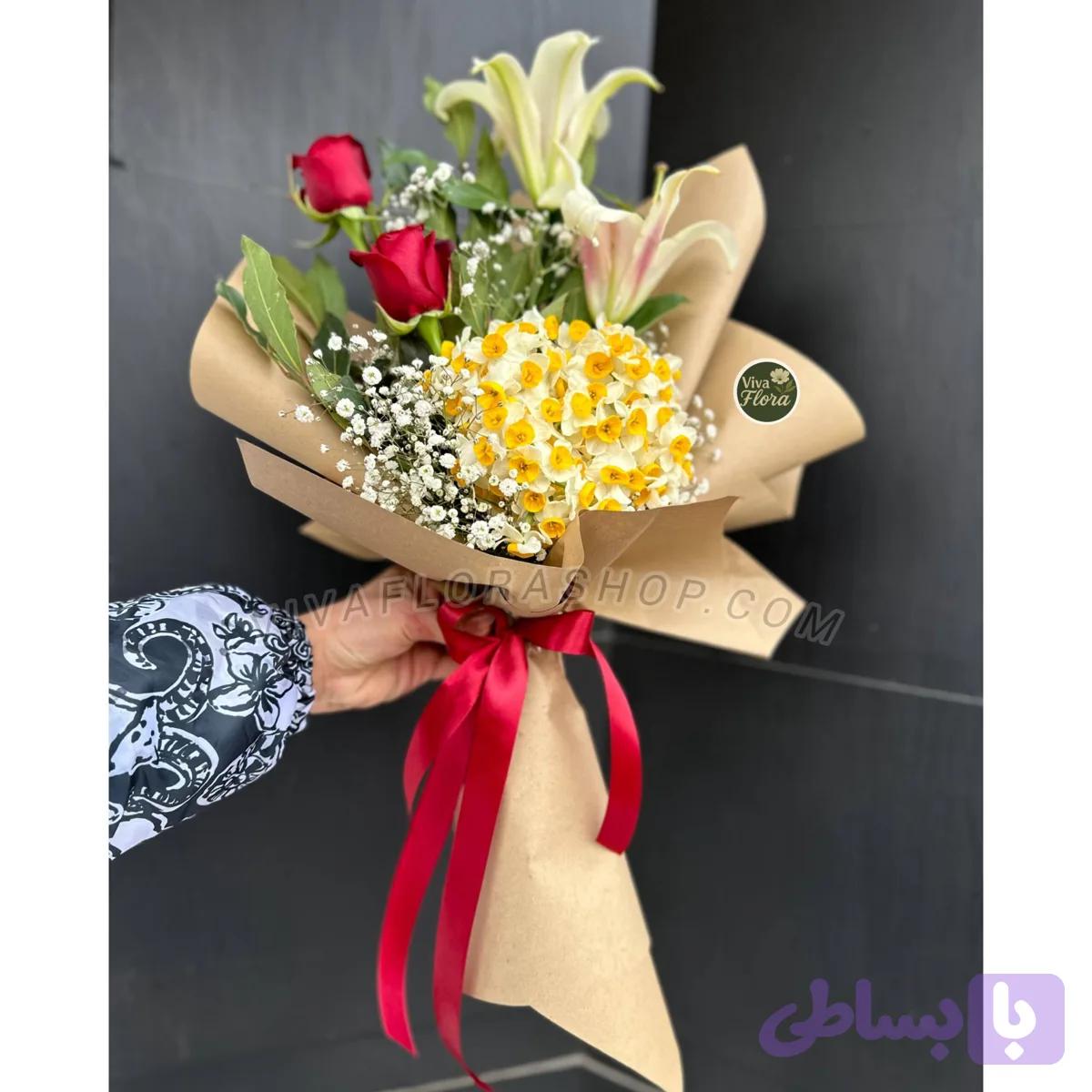 دسته گل درخشش نرگس
