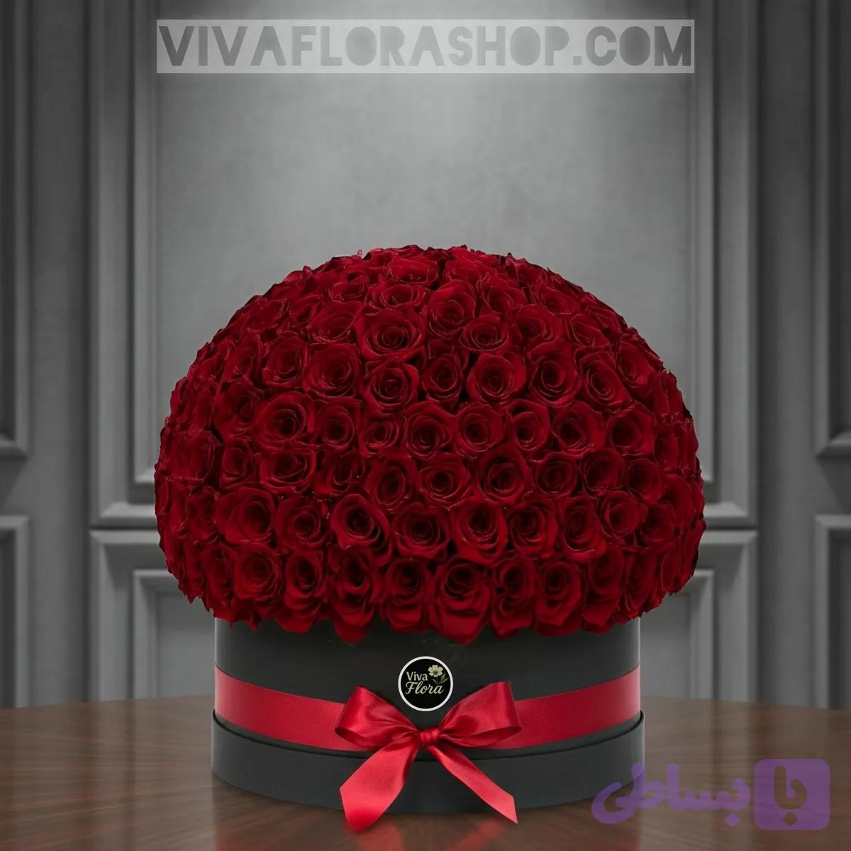 باکس گل رز قرمز 500 شاخه