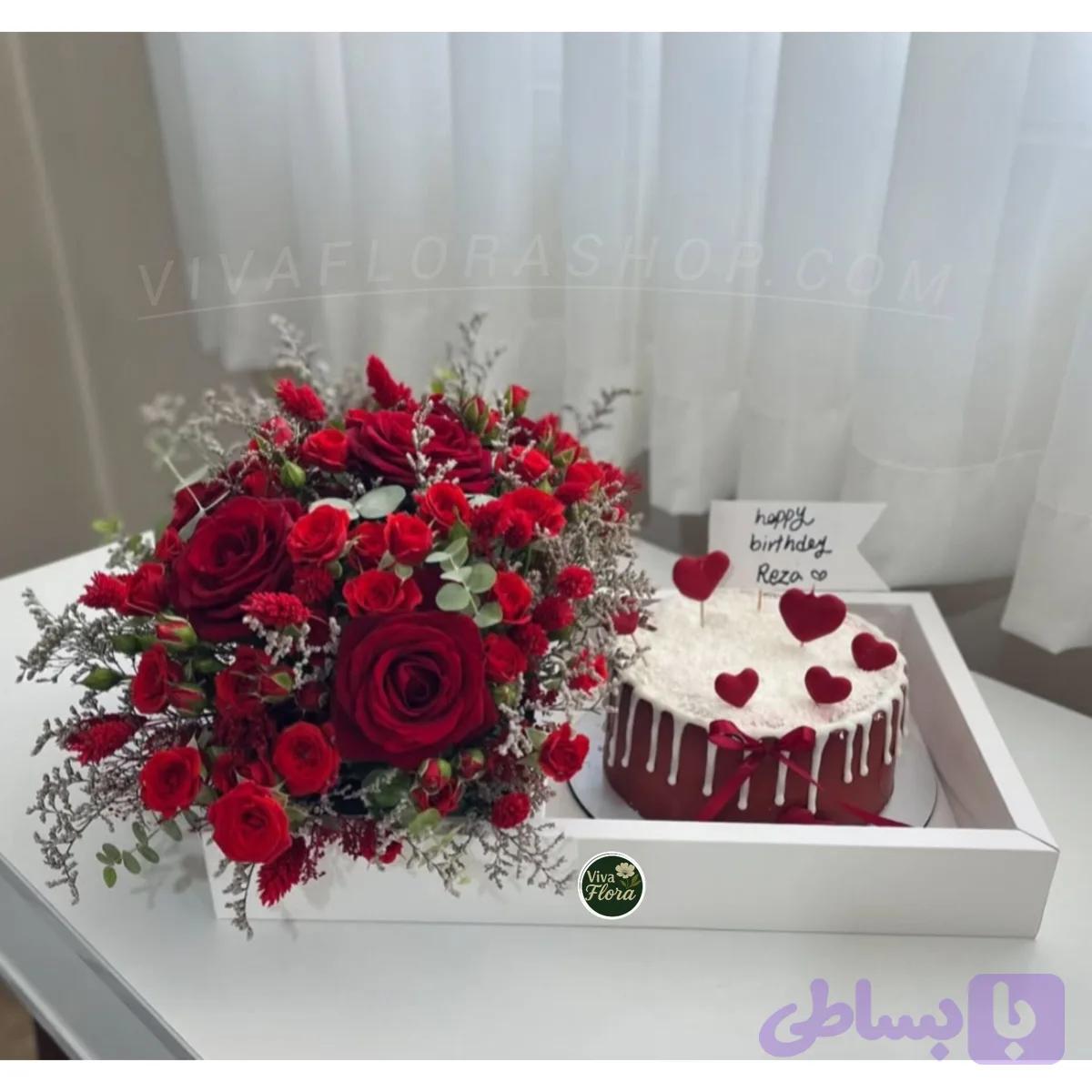 باکس گل و کیک مهرآسا