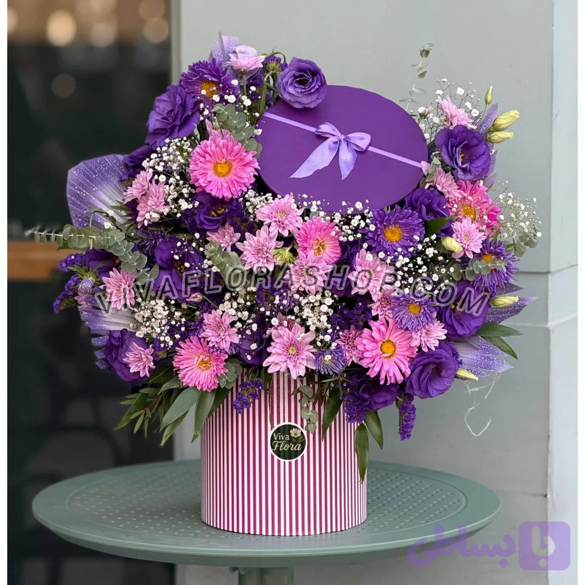 باکس گل نغمه ی بنفش
