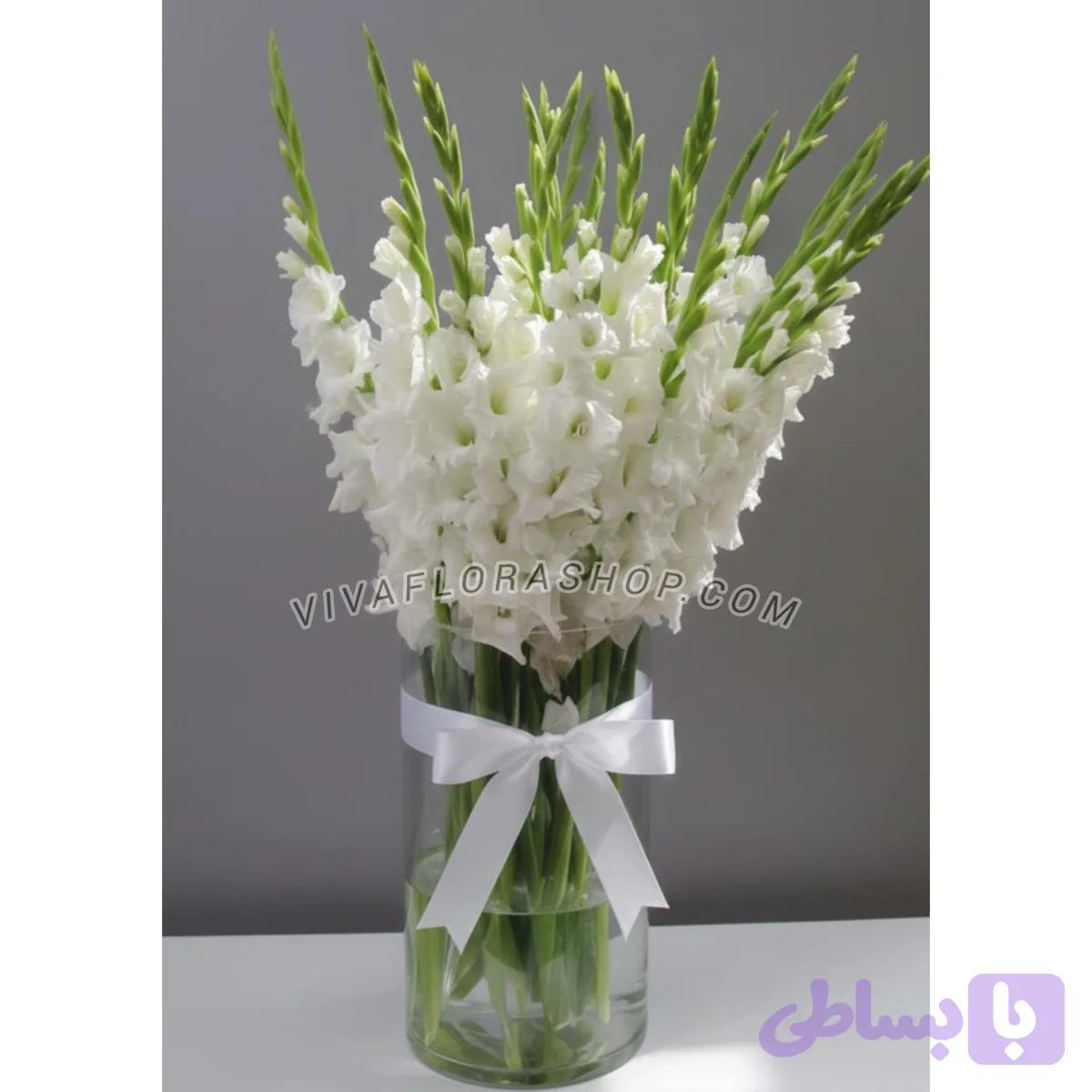 جار گل شکوه سفید